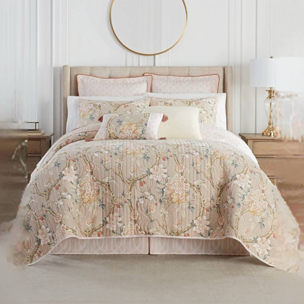 Waverly Mudan 4 Piece Quilt Set King